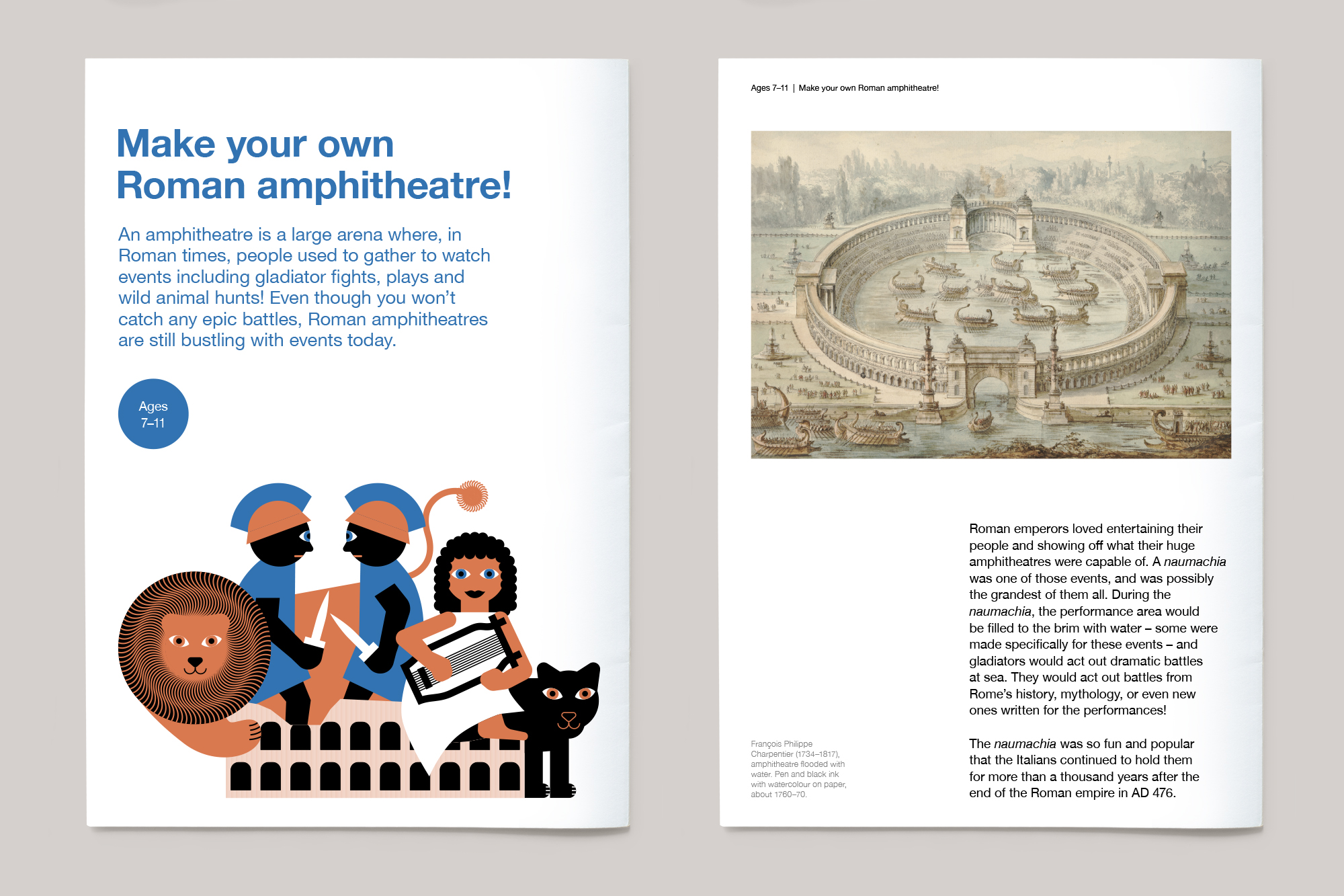 Roman amphitheatre activity (pp. 1–2)