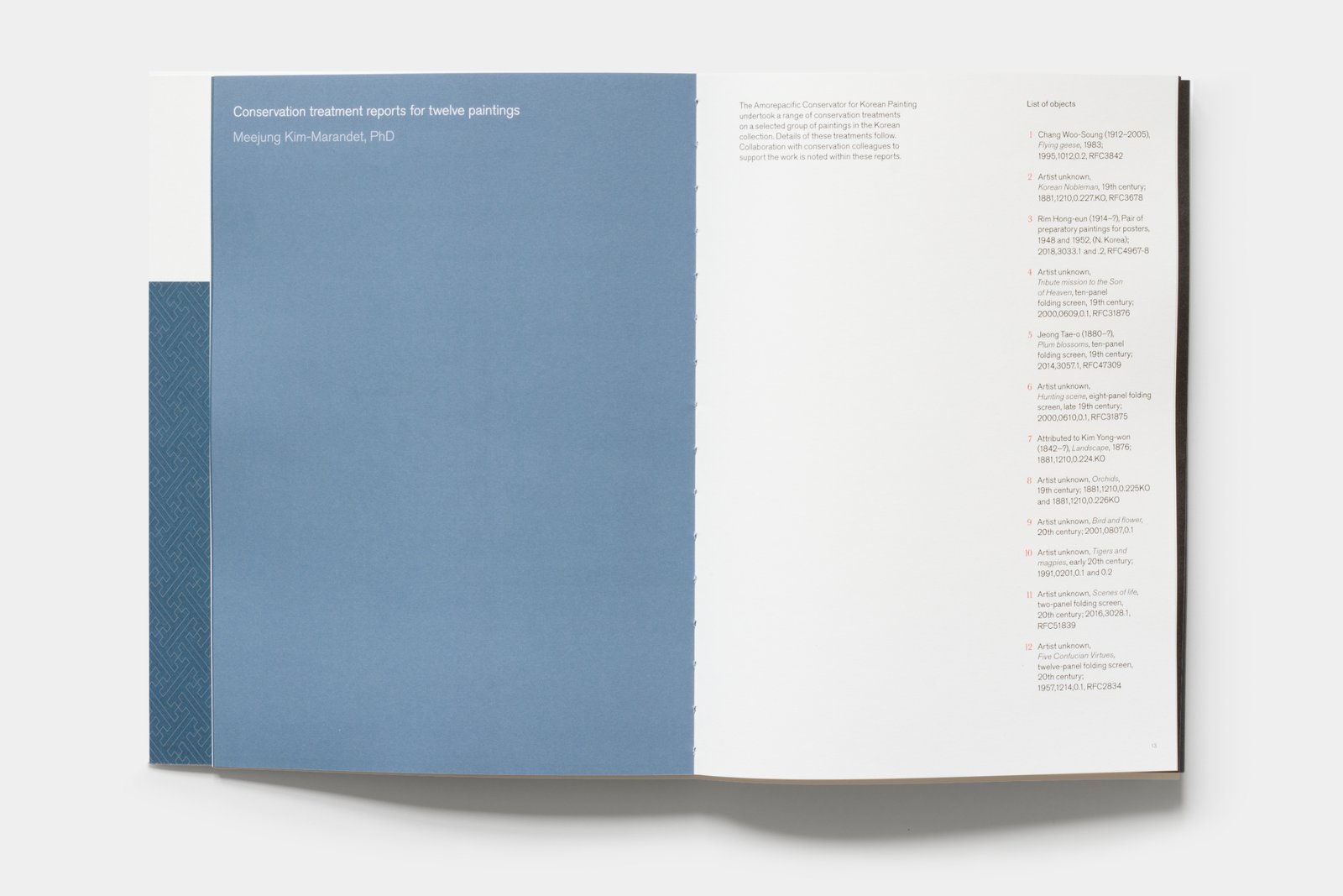 Inside spread showing a section opening.