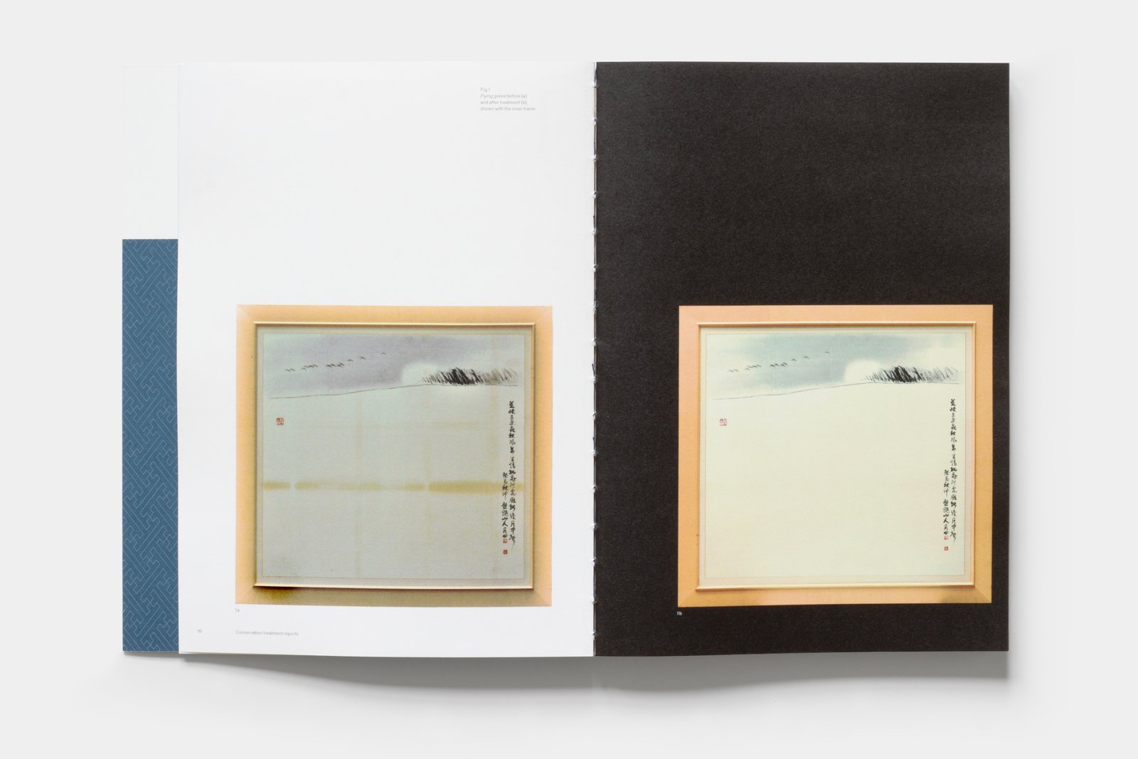 Inside spread showing before and after images of a restoration project.