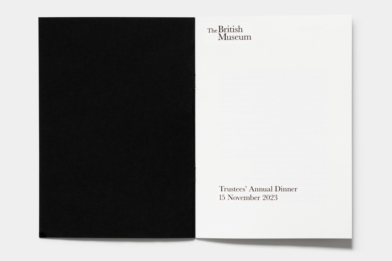 Opening spread of the programme booklet.